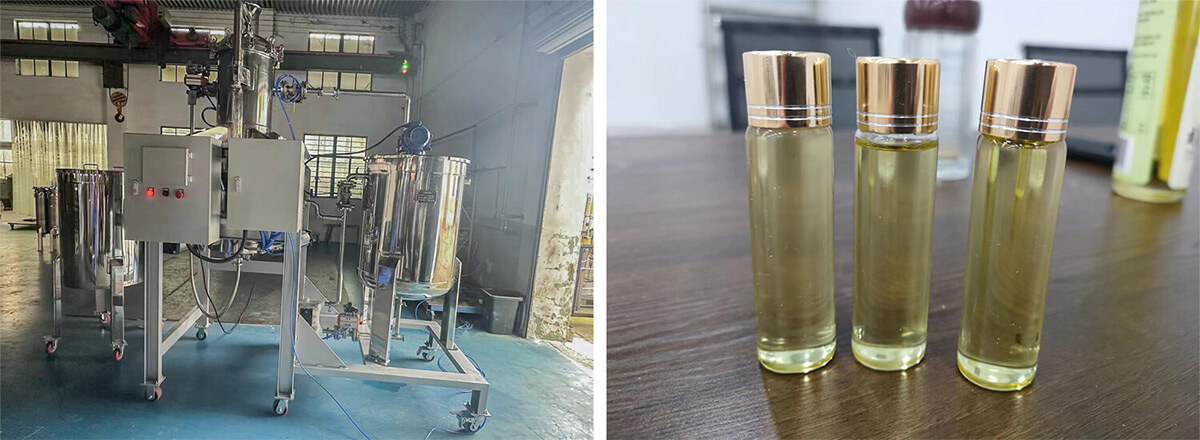 Automatic candle filter housing for walnut oil